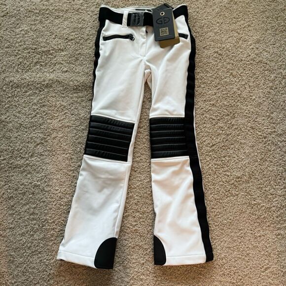 Goldbergh Pippa Rocky Ski Pants Waterproof White Black NWT US size 8 - Picture 2 of 8